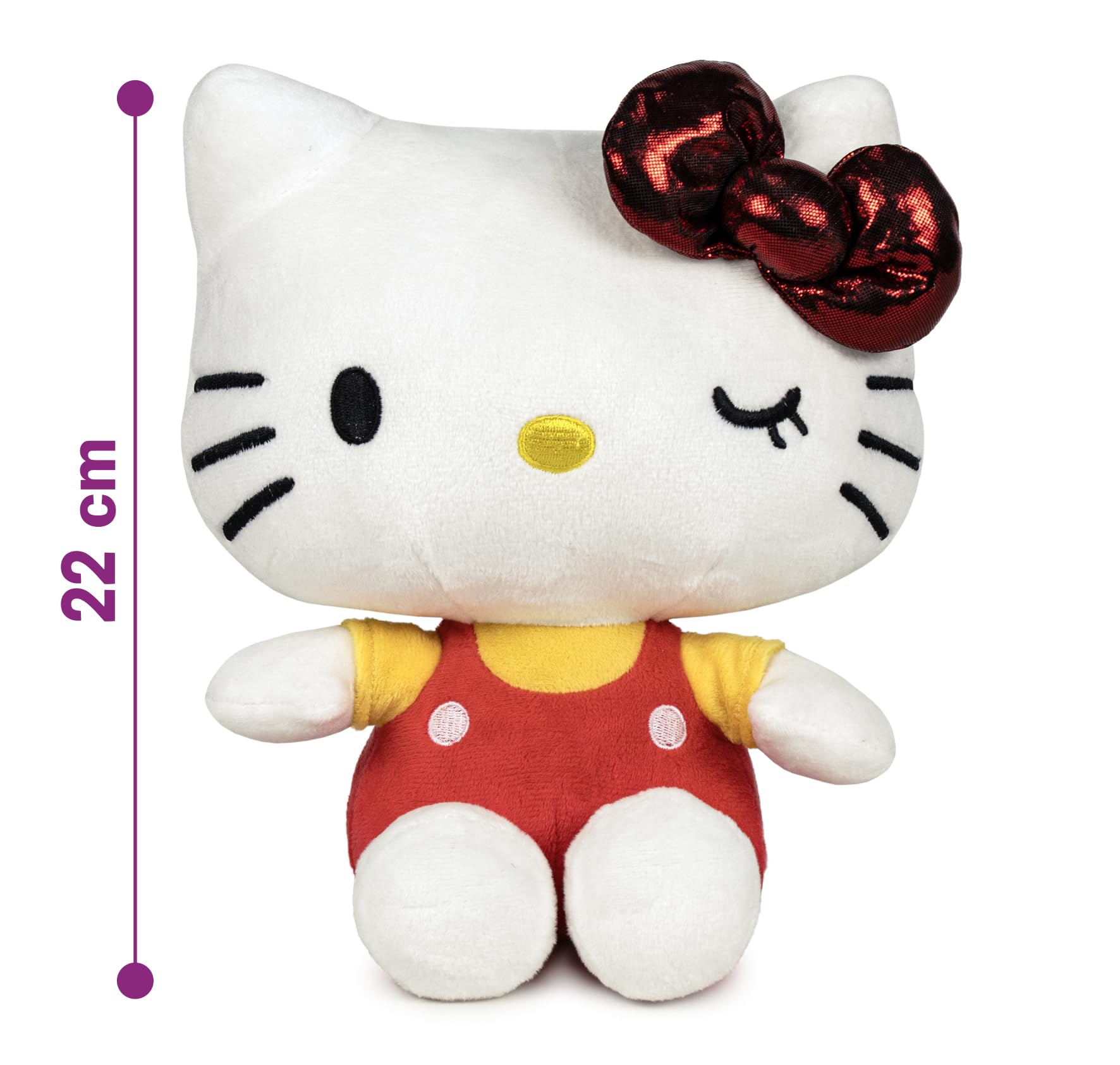 Hello Kitty My Bestie Forever Plush, 22cm Red Soft Toy, Cute Character in Red Outfit, Official Licensed Merchandise - Image 2