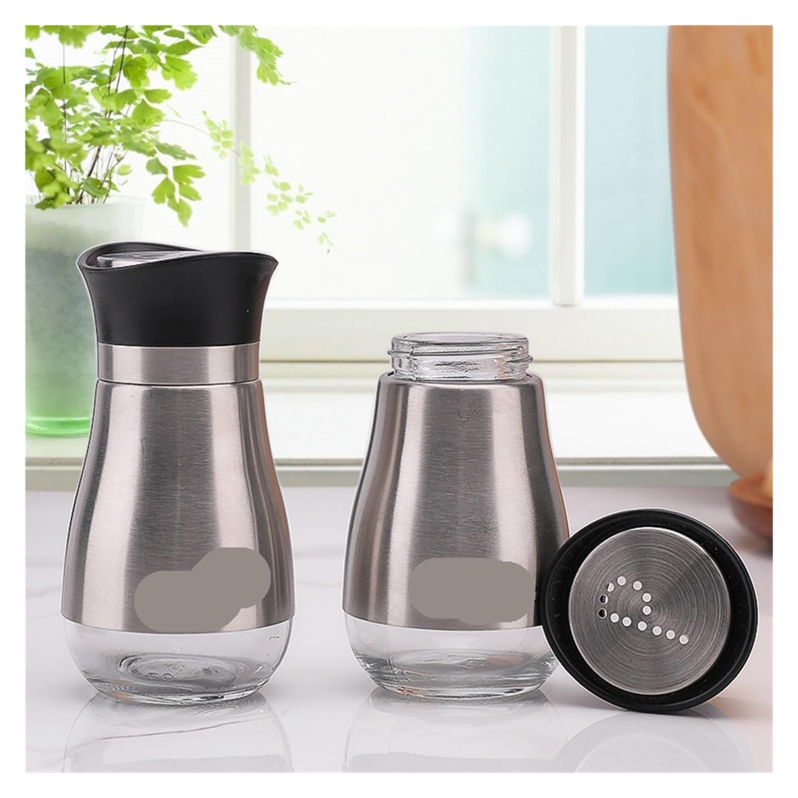 4pcs Salt And Pepper Shaker Pour Sucre