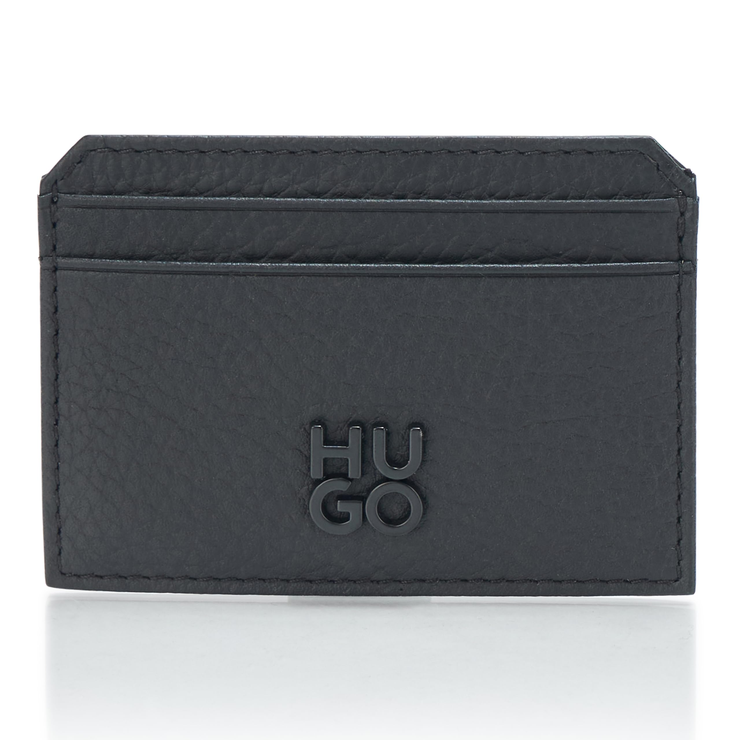 HUGO, Nesh Stacked Logo Card Case, Catfish Black, One Size