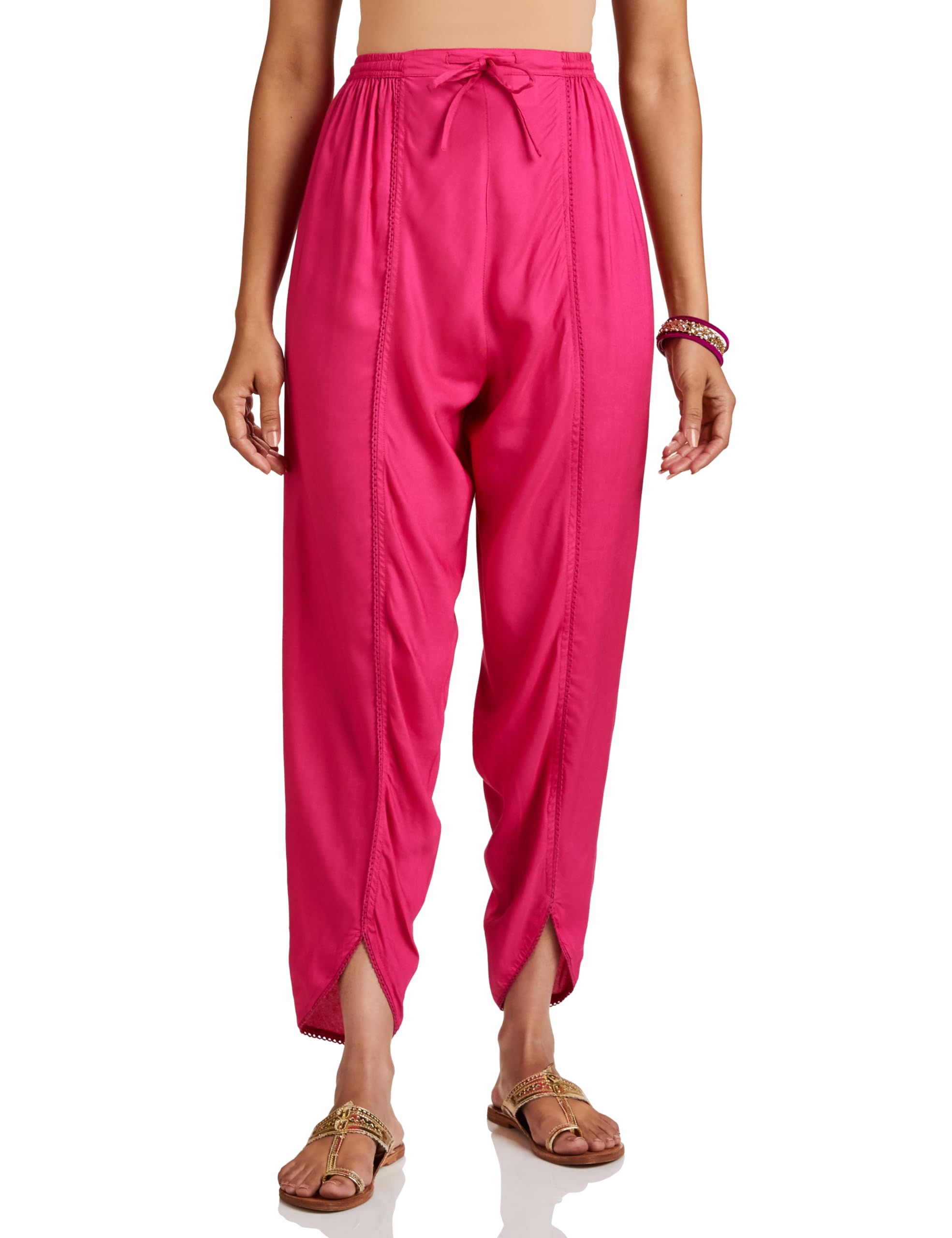 amazon brand - myx Women's Regular Fit Mid Rise Dhoti Pants-picture-38