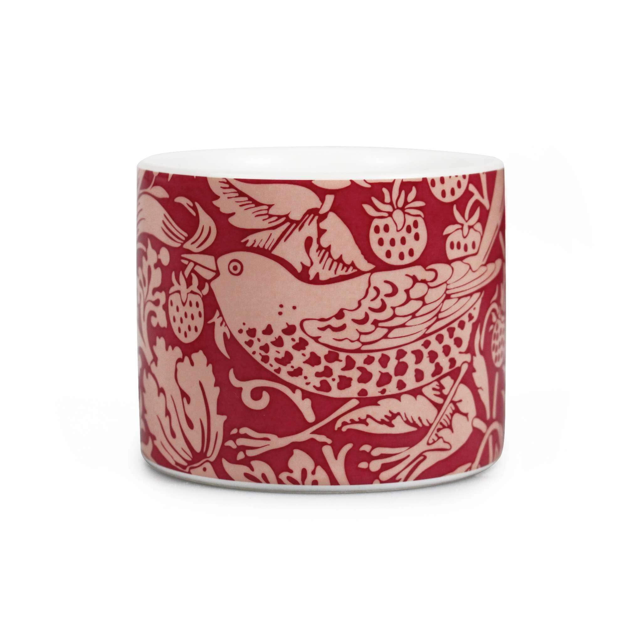 Half Moon Bay Ceramic Pot (6cm) - ACS William Morris (Raspberry)