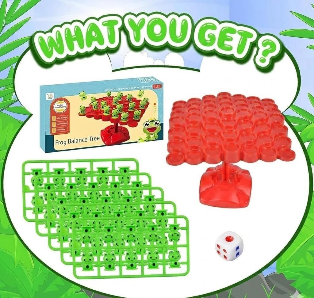POTLID Frog Balance Math Game for Kids | Educational Counting & Number Learning Toy | Preschool STEM Board Game with Weights | Fun Gift Toy for Boys & Girls (Frog Balance Tree) 2