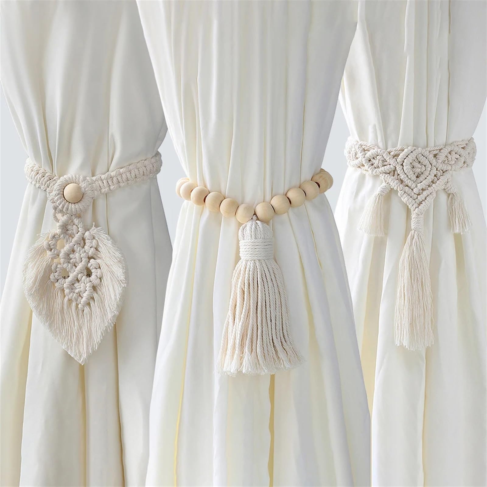 embrasses de Rideaux Curtain Tie Backs with Beadfringe Curtains Acccessories Decorative Rope Decoration for