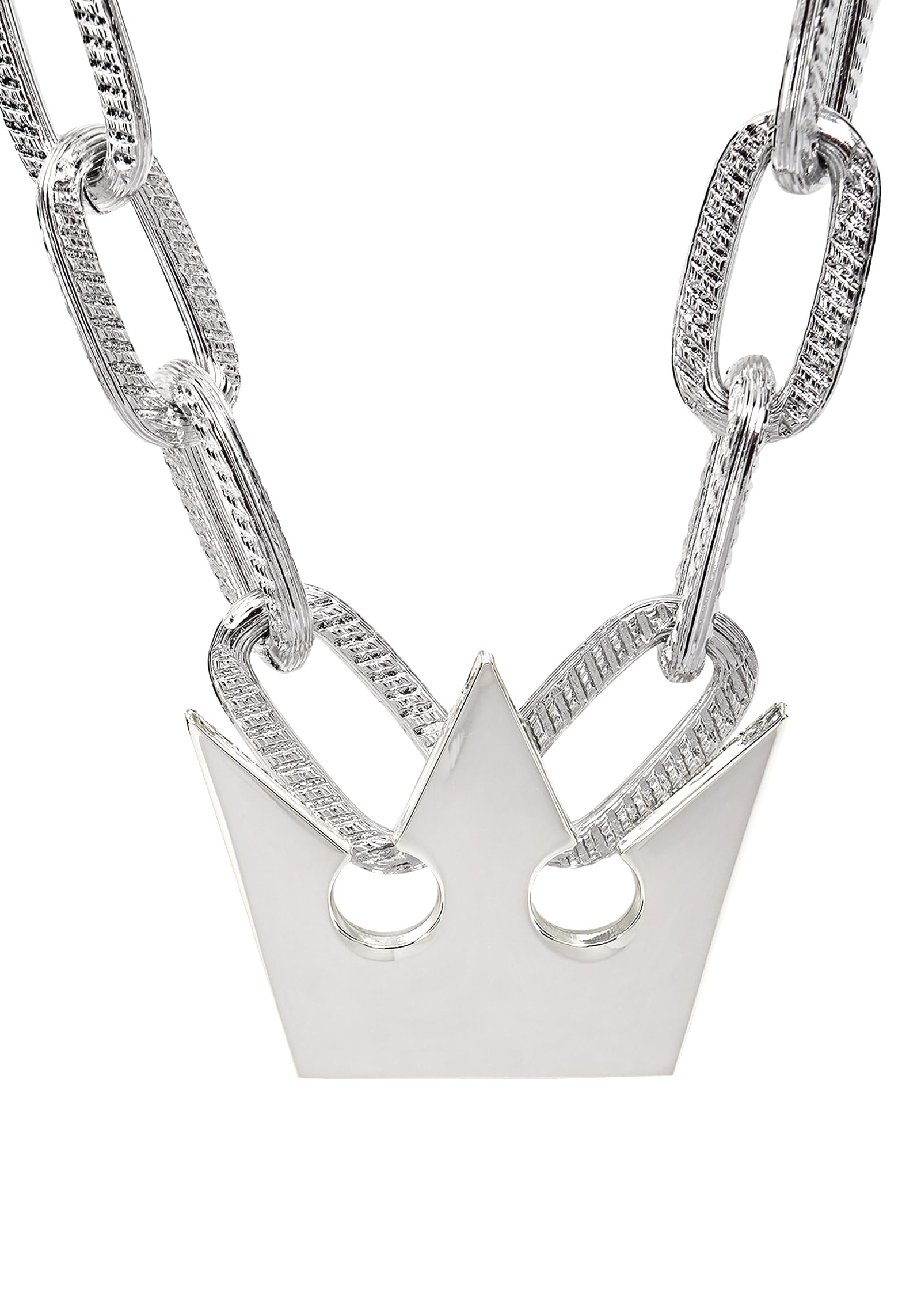 DAZCOS Necklace with Thick Chain Crown Pendant for Halloween Cosplay Costume
