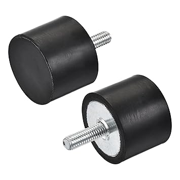 uxcell M8 Rubber Mounts, 2pcs Male Thread Shock Absorber, for Motor Generator Compressor Garage Reverse Pump Impact Air Generator Bobbins, D40mmxH30mm