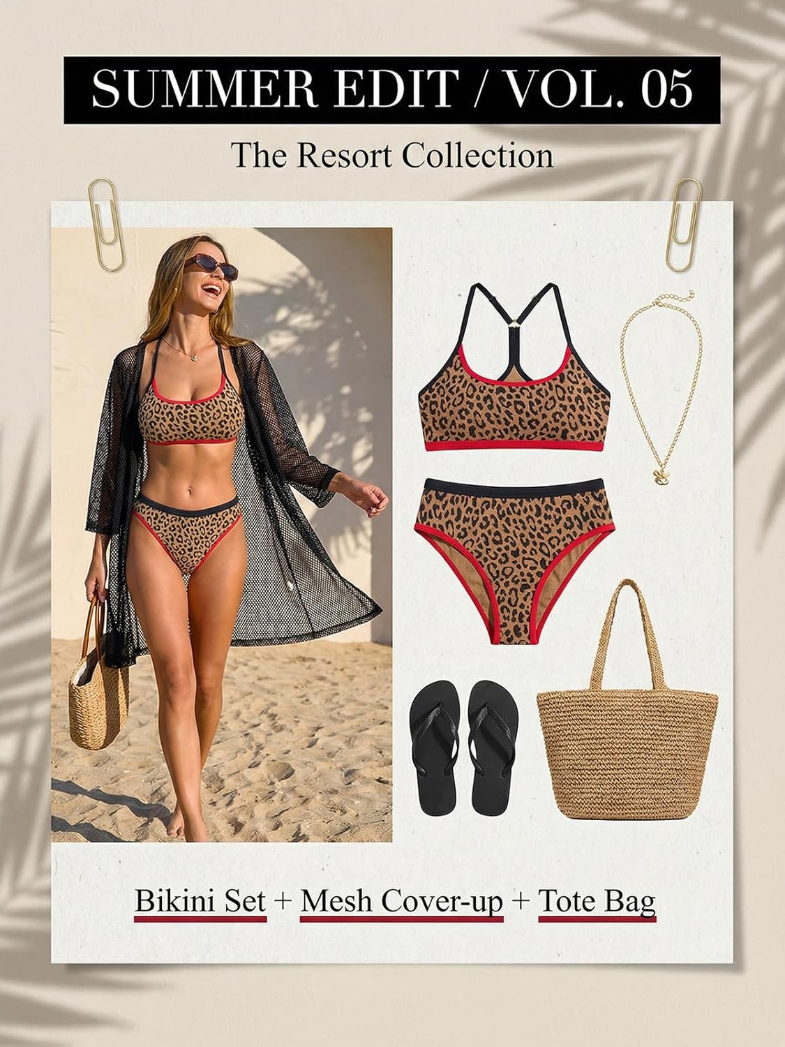 CUPSHE Women's Bikini Set High Waisted Two Piece Swimsuit Sexy Color Block Bthing Suit Racerback Textured