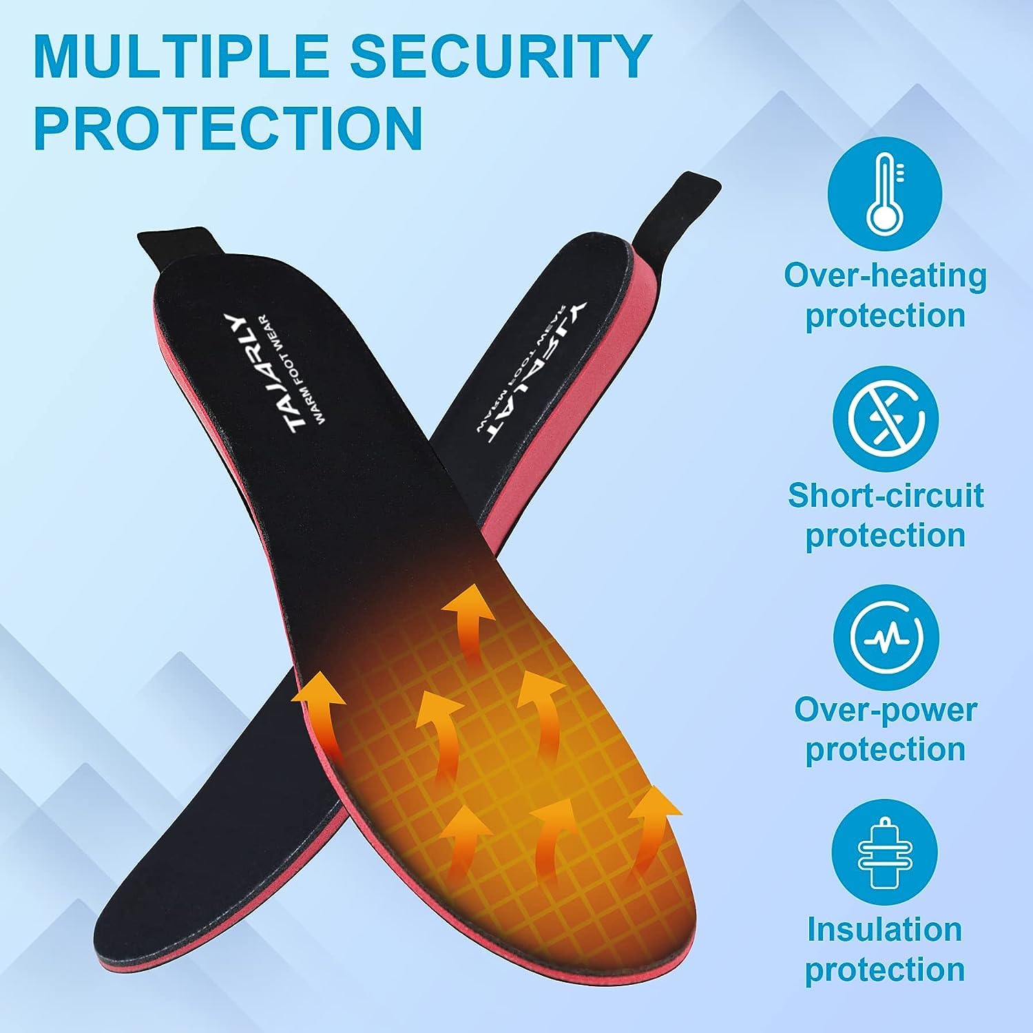 Heated Insoles For Men Women USB Rechargeable Heated Insoles Washable