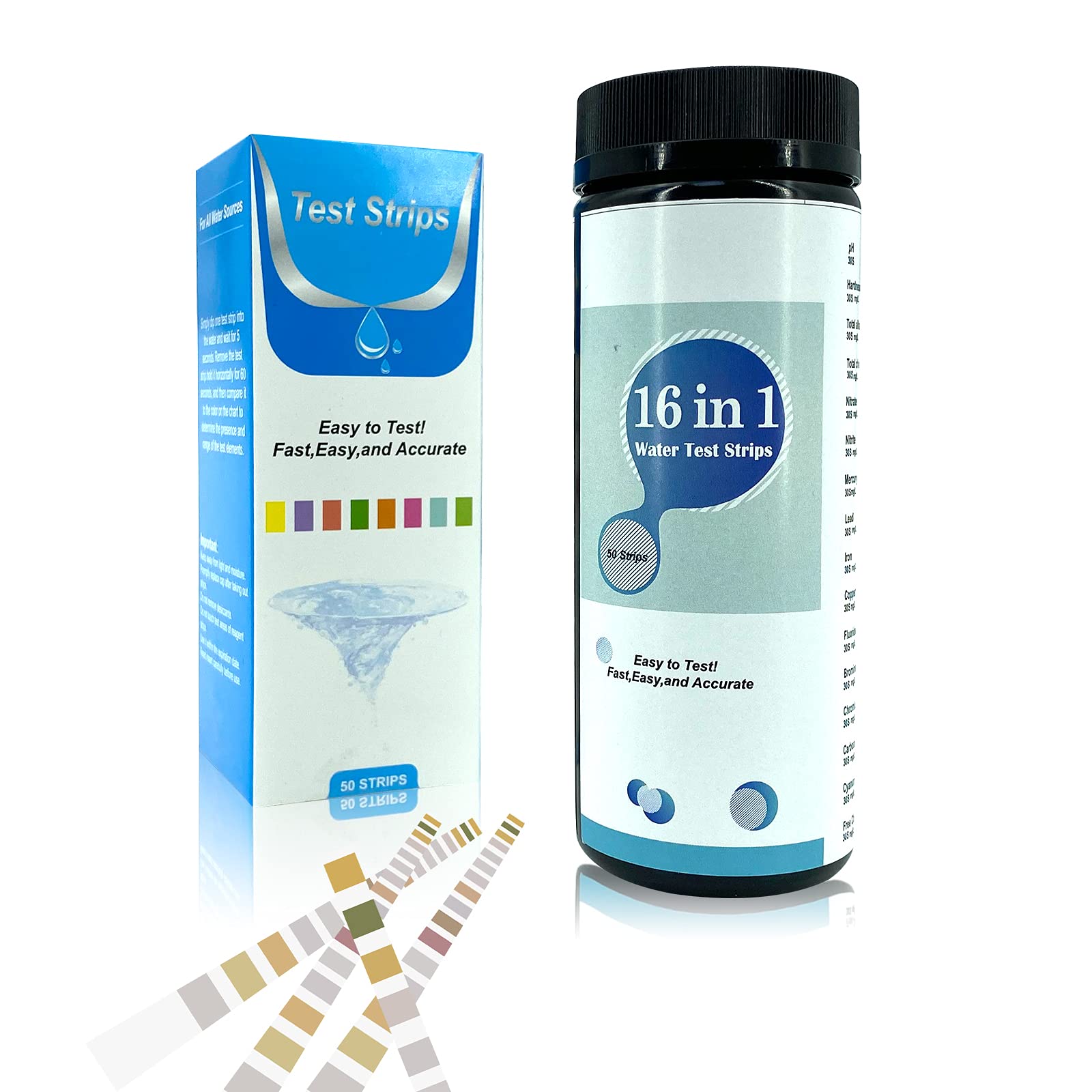 100pcs 16 In 1 Water Test Kits Drinking Water Testing Strips Tap And
