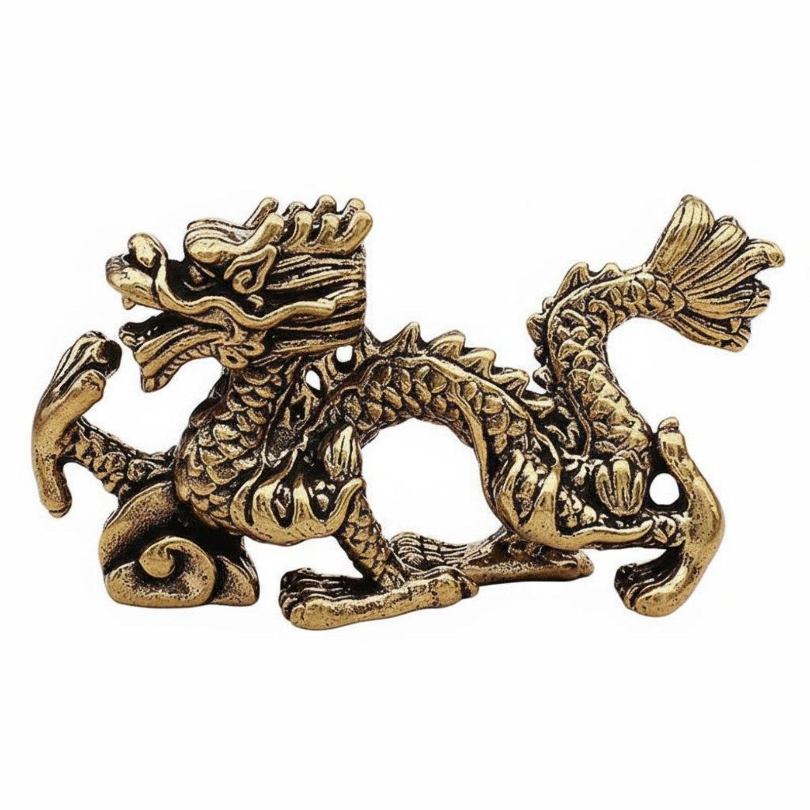 Chinese Astrological Brass Figurine, Detailed Craftsmanship Brass Chinese Astrological Statue Symbol of Prosperity Solid Copper Animal Figure Large Dragon|Antiques| Asian Antiques| China|-image-37