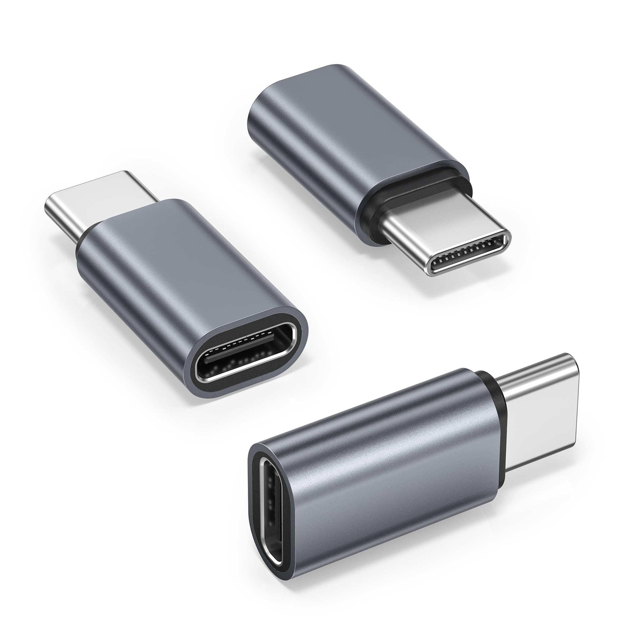 Basesailor USB Type C Extension Adapter 3P,PD USBC 3.1 Gen2 Female to Male Extender Converter,Thunderbolt 3 Extended Connector for iPhone 17 16 Pro Max,Otterbox Case,MacBook Air,Samsung S25 S24 S23