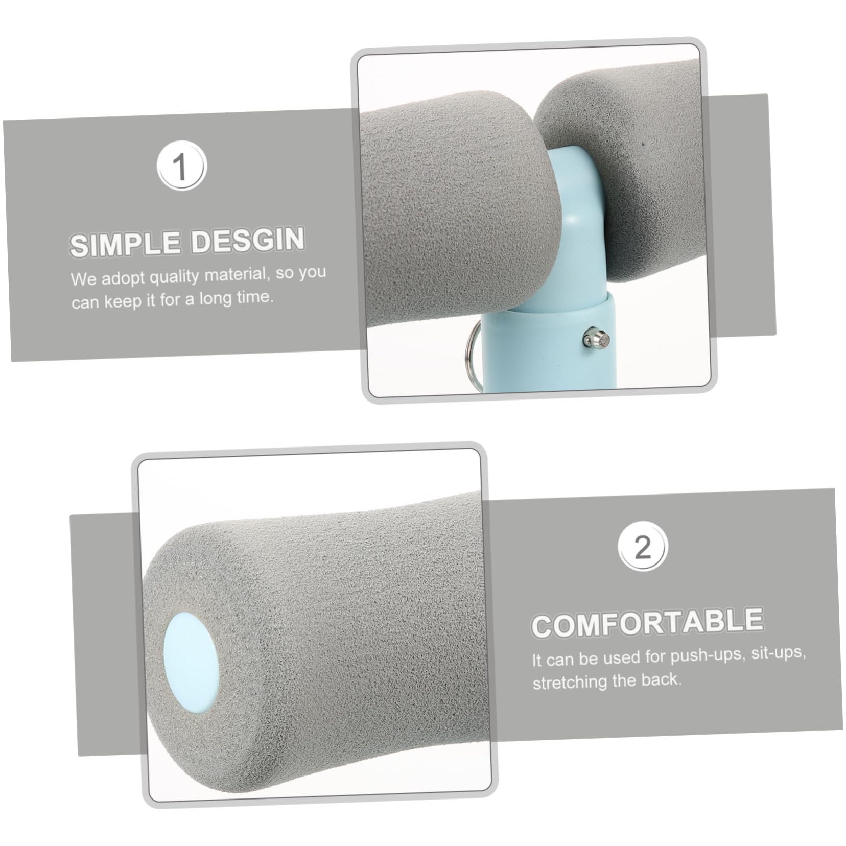 WOONEKY Ergonomic Sit-up Assistant Device for Home Gym Ab Training Bar Comfortable Material Versatile Workout Support Full Body Toning Portable Fitness Equipment for All Ages