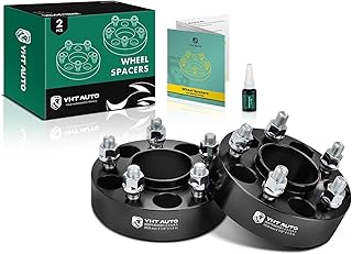 YHTAUTO 5x4.5 Hub Centric Wheel Spacers 1.5 Inch Fits Ford Explorer, Edge, Mustang, Ranger, Lincoln MKX, Town Car, Mercury Models 5x114.3mm Tire Spacers 70.5mm Hub Bore 5 Lug 2PCS Black Wheel Adapter