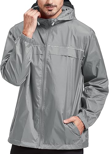 SWISSWELL Chaqueta impermeable para hombre, ligera, rompevientos para correr, para exteriores, golf, moda
