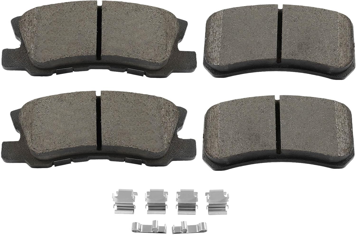 SCITOO D868 Rear Ceramic Brake Pads Sets w/Hardware Replacement For Chrysler 2007-2014,For Dodge 2008-2014,For Jeep 2007-2017,For Mitsubishi 2000-2016