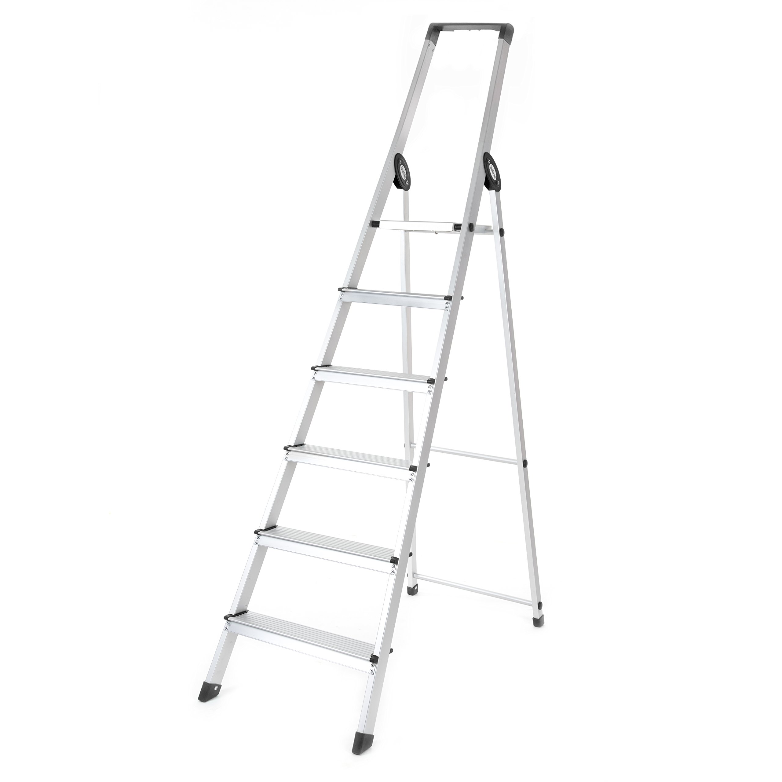 Bathla Carbon Steel Telescopic Ladder A Type 16.5 ft (5m) - 12 Steps | Portable & Compact | Foldable Multipurpose Step Ladder for Home & Outdoor use — Amazon image 10
