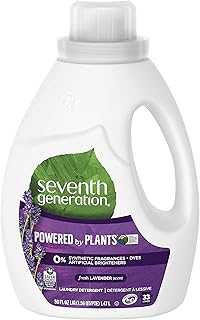 Seventh Generation Liquid Laundry Detergent, Fresh Lavender scent, 50 oz, 33 loads (Packaging May Vary)