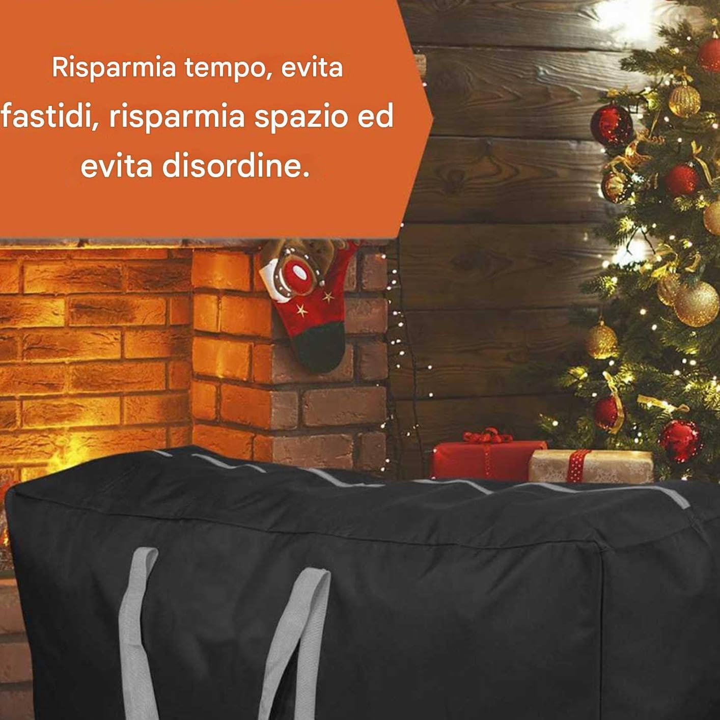 Scatola Di Deposito Per Albero Di Natale Organizzatore Per Conservazione | Organizzatore Resistente per Forniture delle Feste Per Dormitorio Appartamento Campeggio Lavanderia Guardaroba