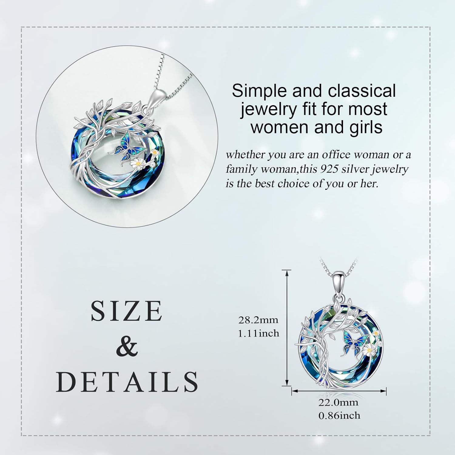 Animals Necklace for Women S925 Sterling Silver Cat/Turtle/Flamingo/Panda/Fox/Hummingbird Crystal Pendant Necklaces Jewelry - Image 5