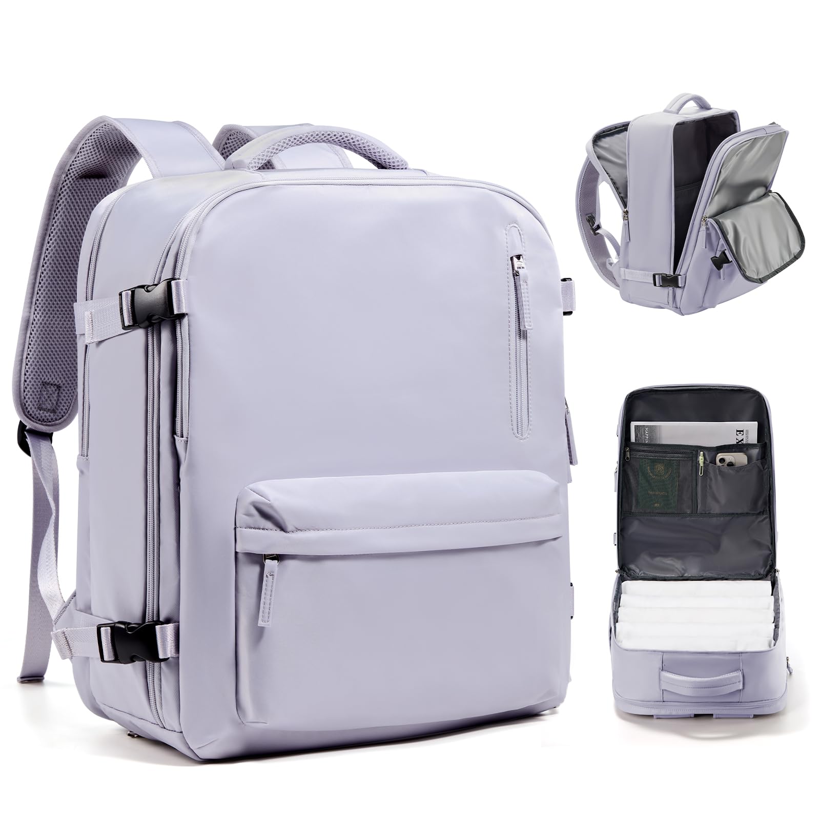 Zaino da Viaggio per Easyjet 45x36x20 Bagaglio a Mano Zaino Borse da Cabina per Easyjet Il Sedile Zaino Aereo Bagaglio a Mano Donna Borsa Cabina Viaggio Zaino Travel Viaggio Casual Daypack,Taro viola