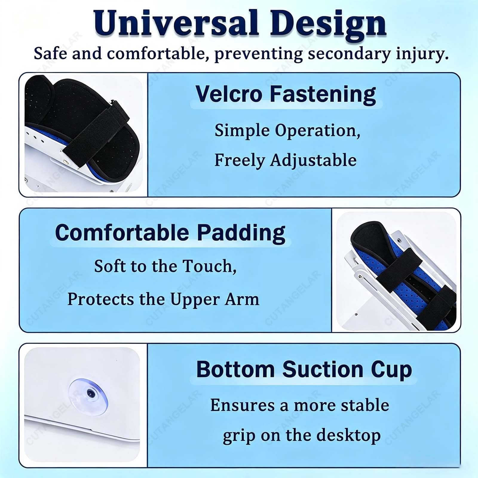 Máquina De Fisioterapia Para Codo, Dispositivo Eléctrico De Rehabilitación | De Brazo Con Soporte Ajustable Para El Codo, Dispositivo De Rehabilitación De Brazo Con Riel Deslizante, 6 Ajustes