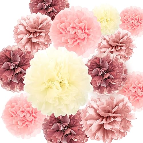 Miniatura 4 de Decoraciones de fiesta de oro rosa, pancarta de feliz cumpleaños 30 con purpurina de oro rosa, pompones, kit de espirales colgantes brillantes para