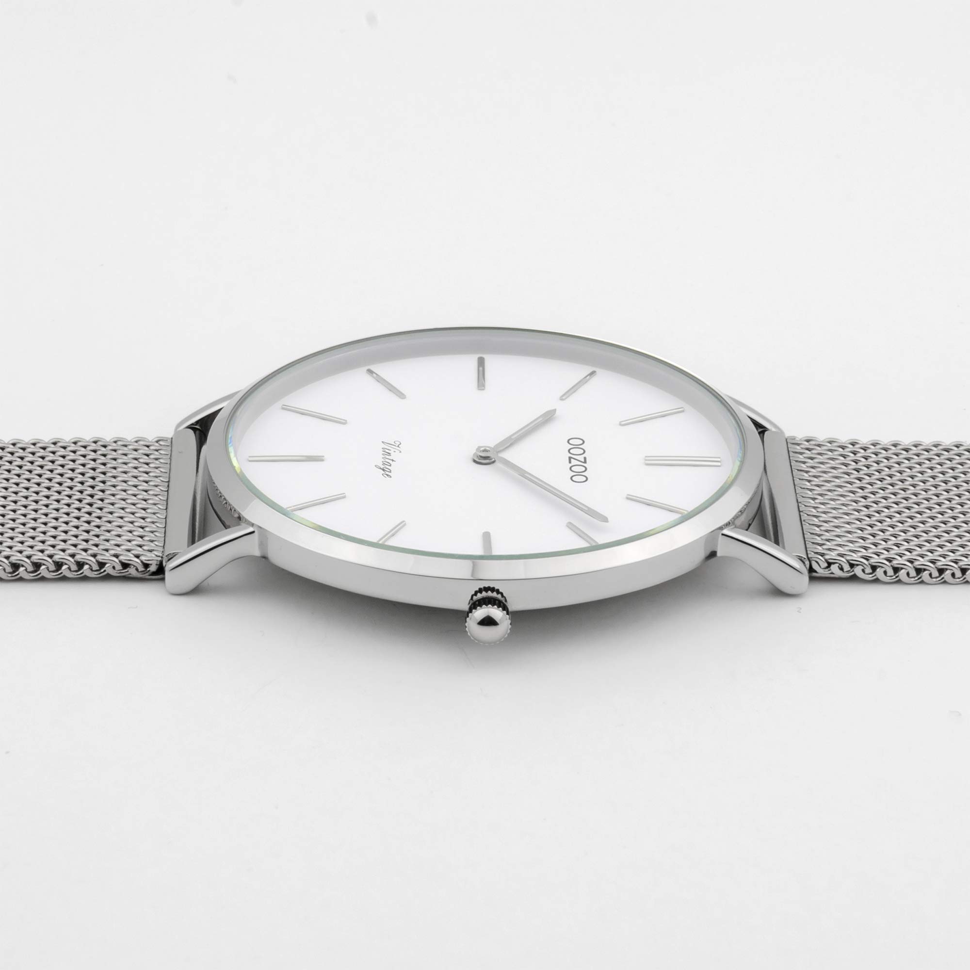 Oozoo Vintage Armbanduhr mit Edelstahl Metallband