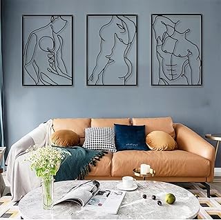 29 Entryway Wall Ideas Guests Will Notice The Moment They Walk In 23 SIETIOJI 3 Pcs Black Wall Art Decor - Real Metal Modern Minimalist Male ...