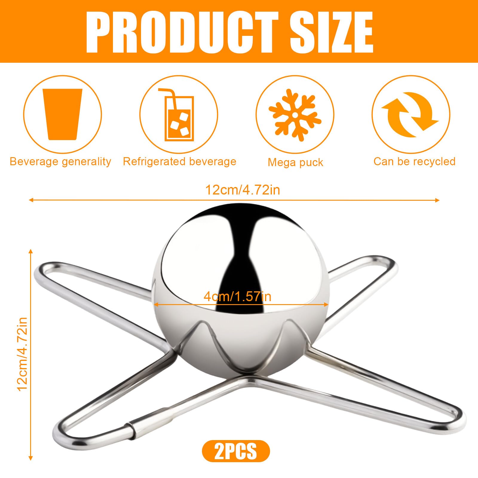 PEUTIER Coffee Cooling Ball, Sfera Per Espresso In Acciaio Inossidabile