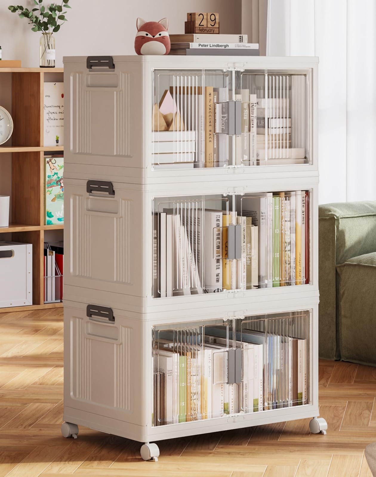 Amazon.com - OlarHike 76QT Stackable Storage Bins with Lids