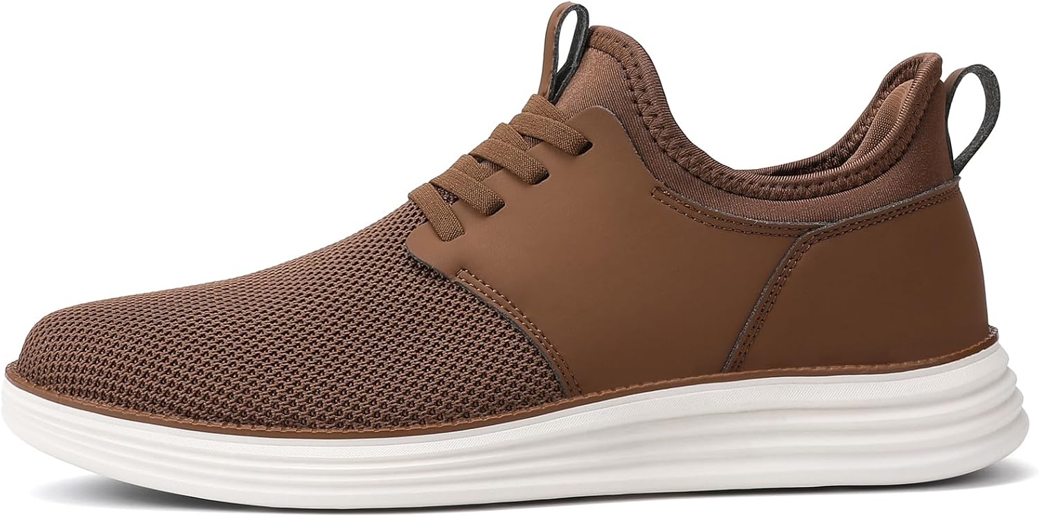 VILOCY Mens Slip On Casual Dress Shoes Hands Free Fashion Sneakers Mesh Tennis Walking Work Shoes Comfortable Breathable Lightweight Non Slip - Image 9