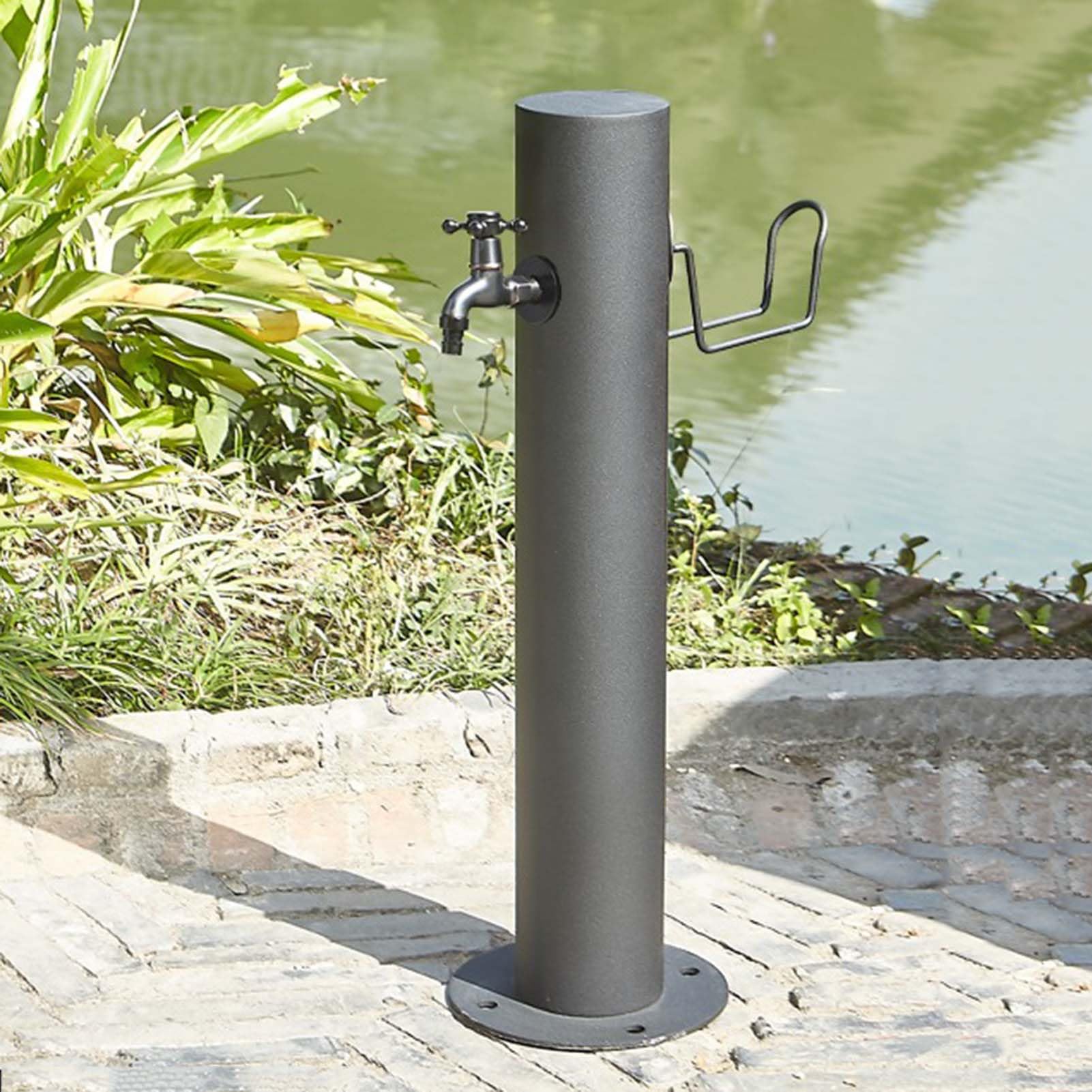 BHGFYXBS Stainless Steel Freestanding Garden Water Column With Faucet - Freeze Crack Vertical Water Column Outdoor Hose Stand For Car Washing And Watering,size_name-20.5 * 50cm kit C