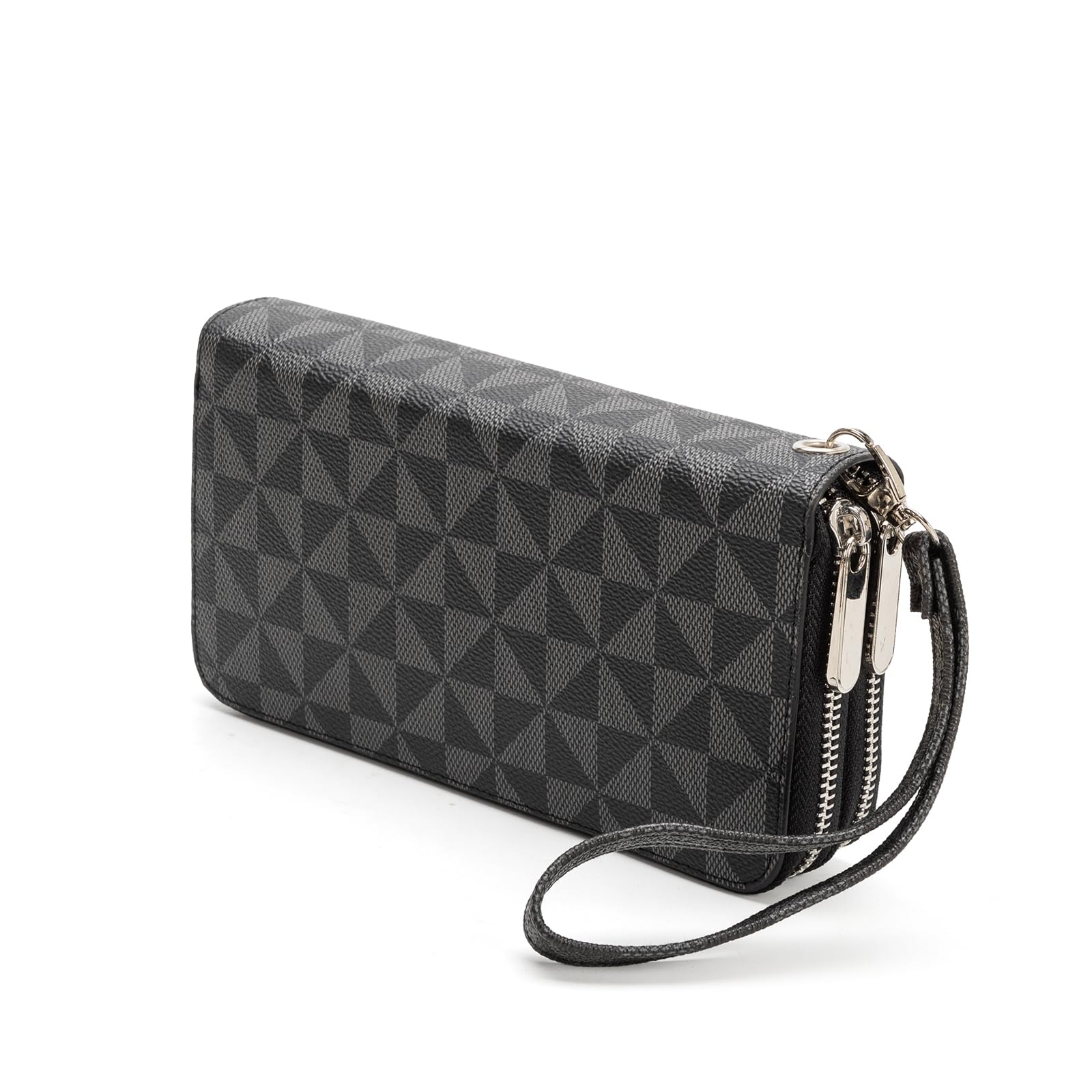 Women's and Men's Long Wallet with Zipper,short Wristlet Credit Card Holder, and Money Organizer with Wrist Strap