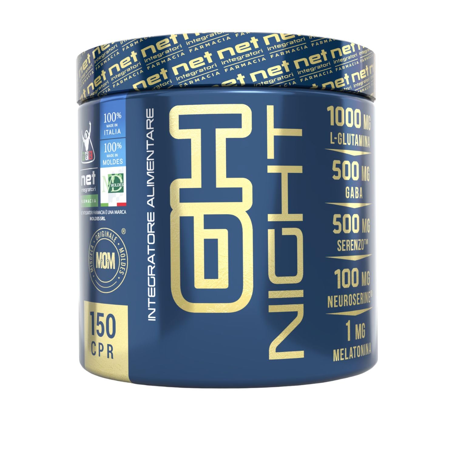 NET Integratori Farmacia GH NIGHT - 150 cps Integratore per il Recupero Muscolare durante il Riposo Notturno - Supporto del Sonno e Benessere con Melatonina, GABA e Ashwagandha