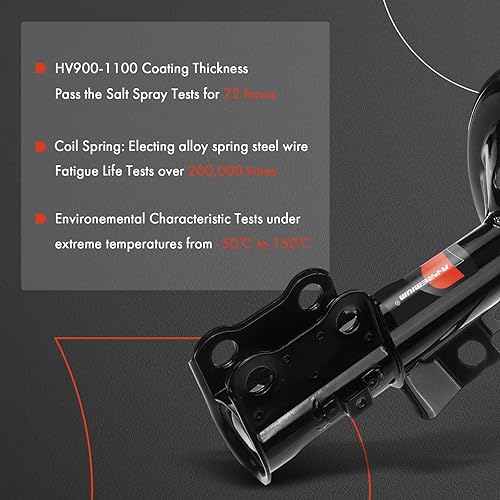 Miniatura 4 de A-Premium Par delantero (2) Conjunto de amortiguador compatible con Toyota Previa 1991-1997, lado del conductor y del pasajero