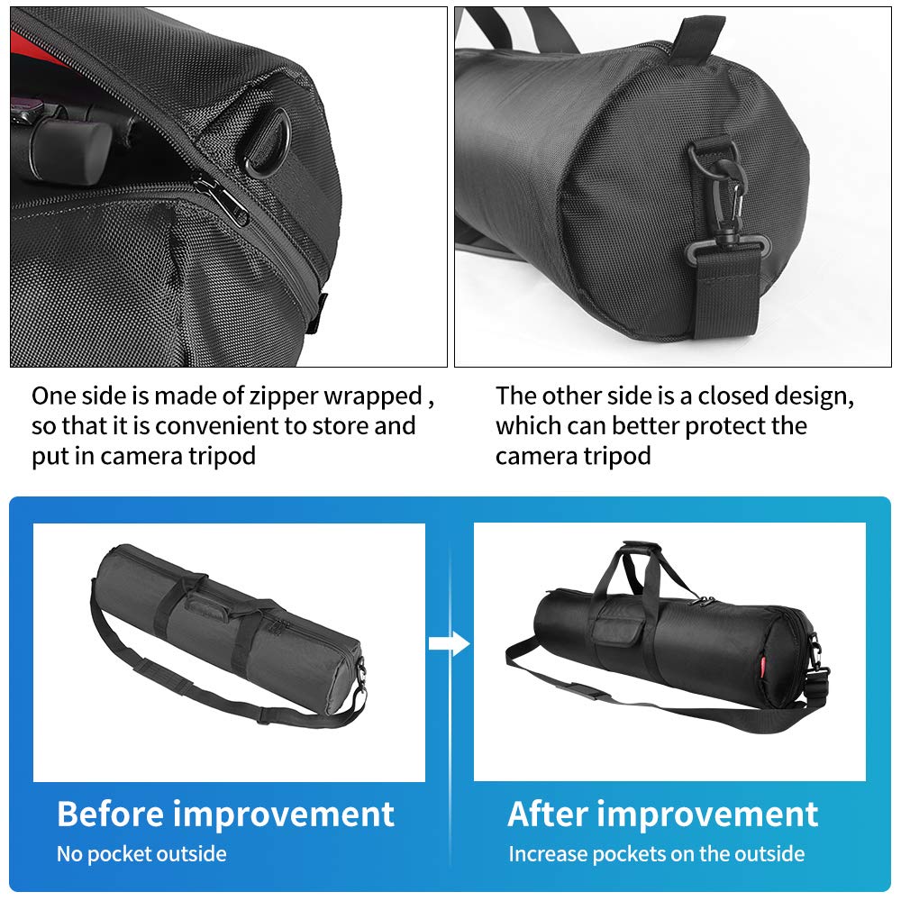 Sac De Transport Pour Trépied Jusqu'à 120 Cm - Tissu Oxford Imperméable - Léger Et Portable - Bandeoulière Incluse