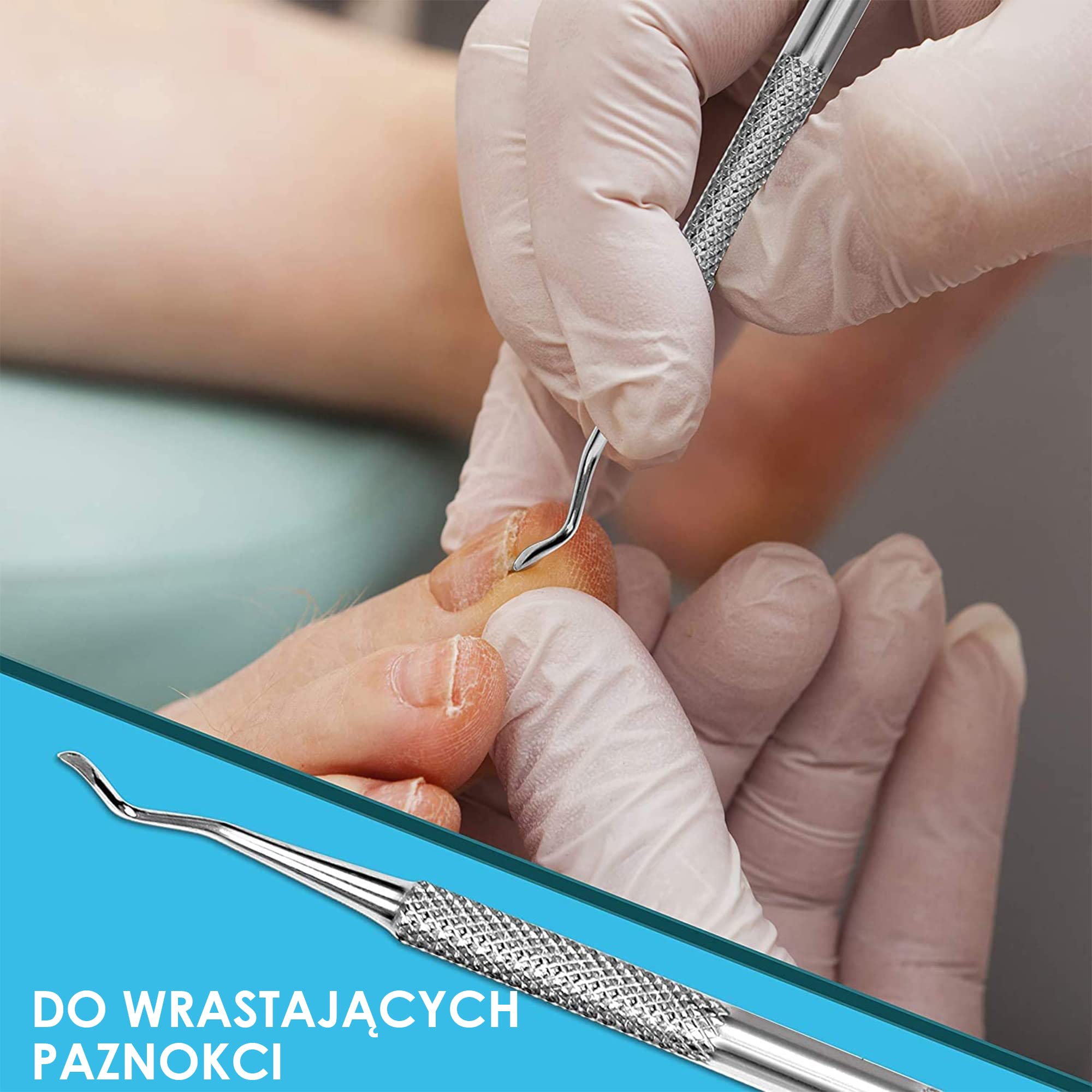 Candure Obcinacz do paznokci i zestaw do grubych i twardych paznokci u stóp, wrastających paznokci i grzybicy – do manicure i pedicure z podnośnikiem