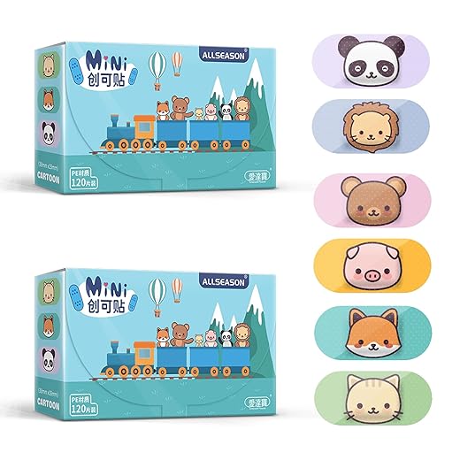 240pcs Kids Cute Cartoon Bandages for Girls & Boys - Flexible, Breathable for Toddlers' Cuts & Scrapes
