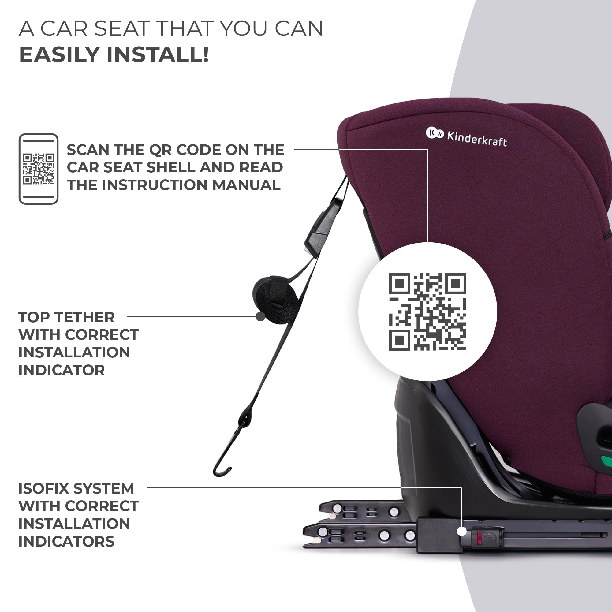 Fotelik samochodowy Oneto3 I-size z Isofix Cherry Pearl 76-150cm