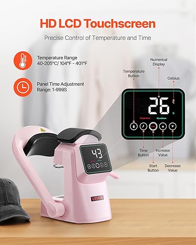 Vista 12 de Happybuy prensa de calor para decorar sombreros y demás. Negro