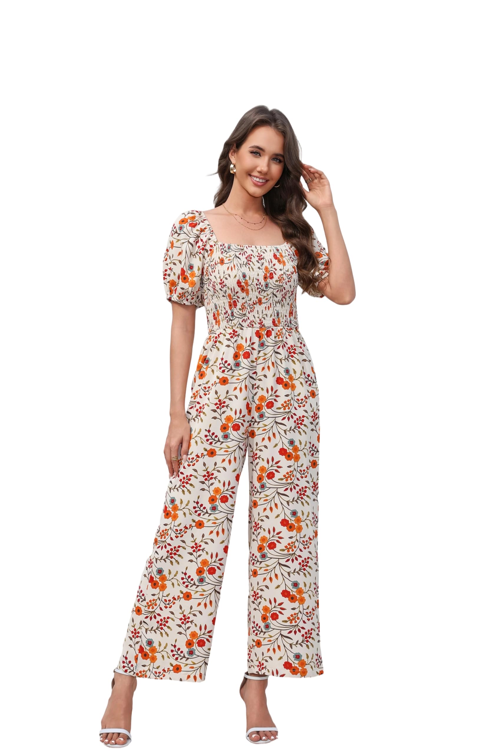 Love Welove Fashion Jumpsuits for Women Fall Dressy Casual Floral Rompers