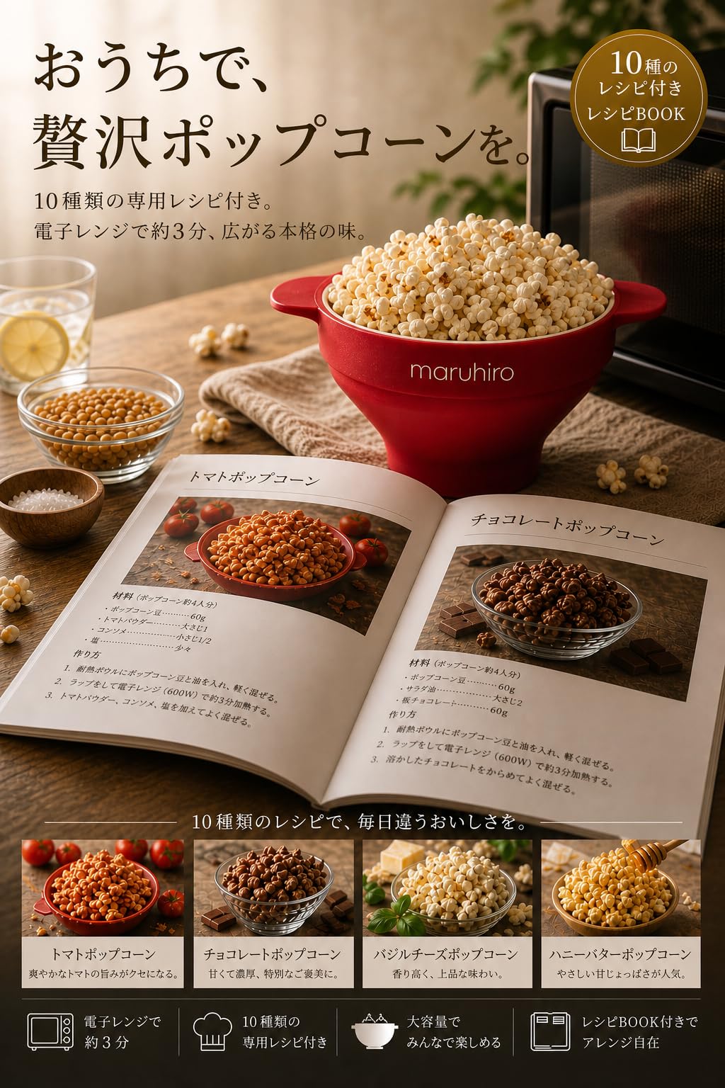Amazon.co.jp: 【国内正規品】maruhiro ポップコーンメーカー 【電子