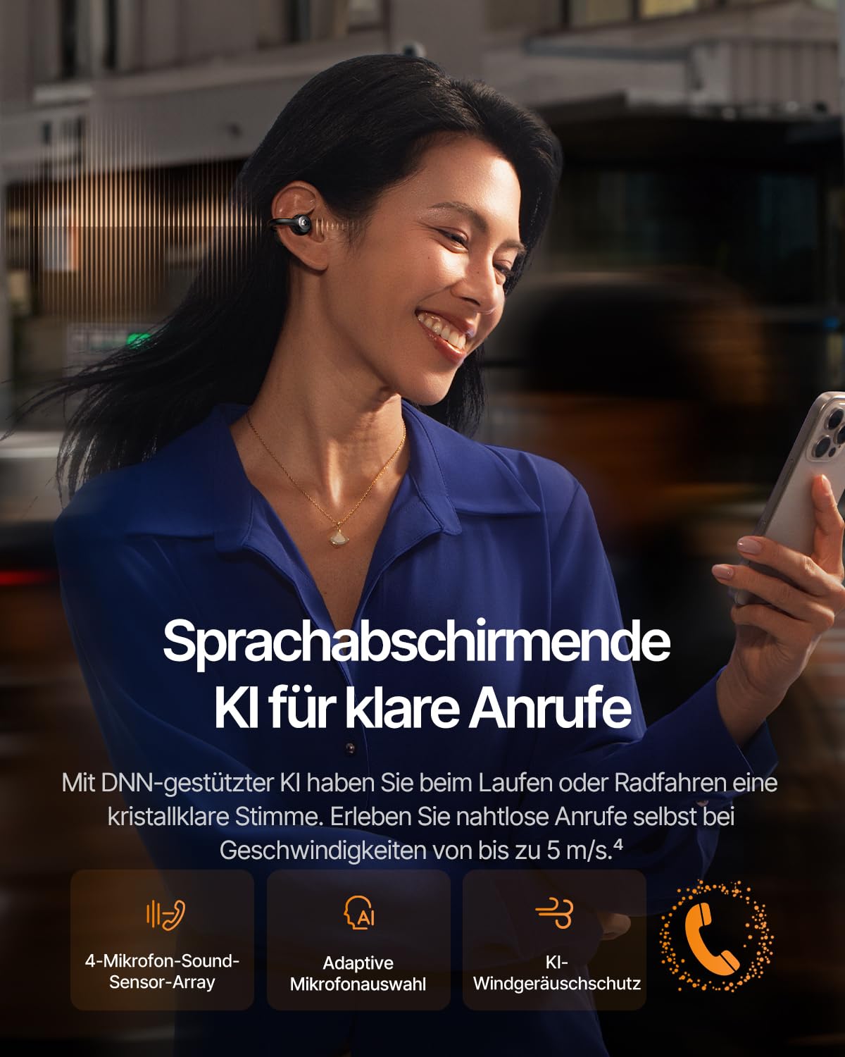 Baseus Inspire XC1 Open-Ear Kopfhörer, Sound by Bose, Cloud-Komfort Open Earbuds | Cloud-Komfort, Dolby Audio, Hi-Res, Hybride 2-Wege-Treibereinheit, Knowles BA-Tweeter, 40H Spielzeit, IP66, KI-klare Anrufe