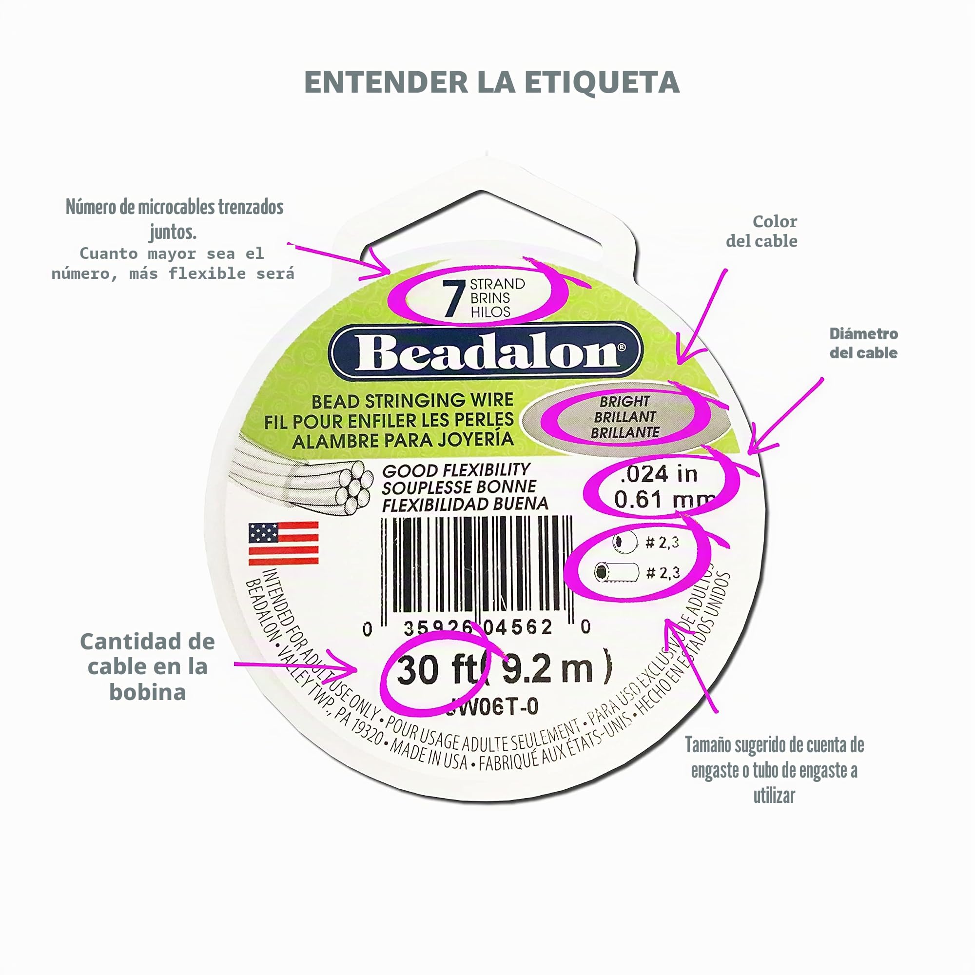 Beadalon JW03-G-0 - Producto para la fabricación de bisutería