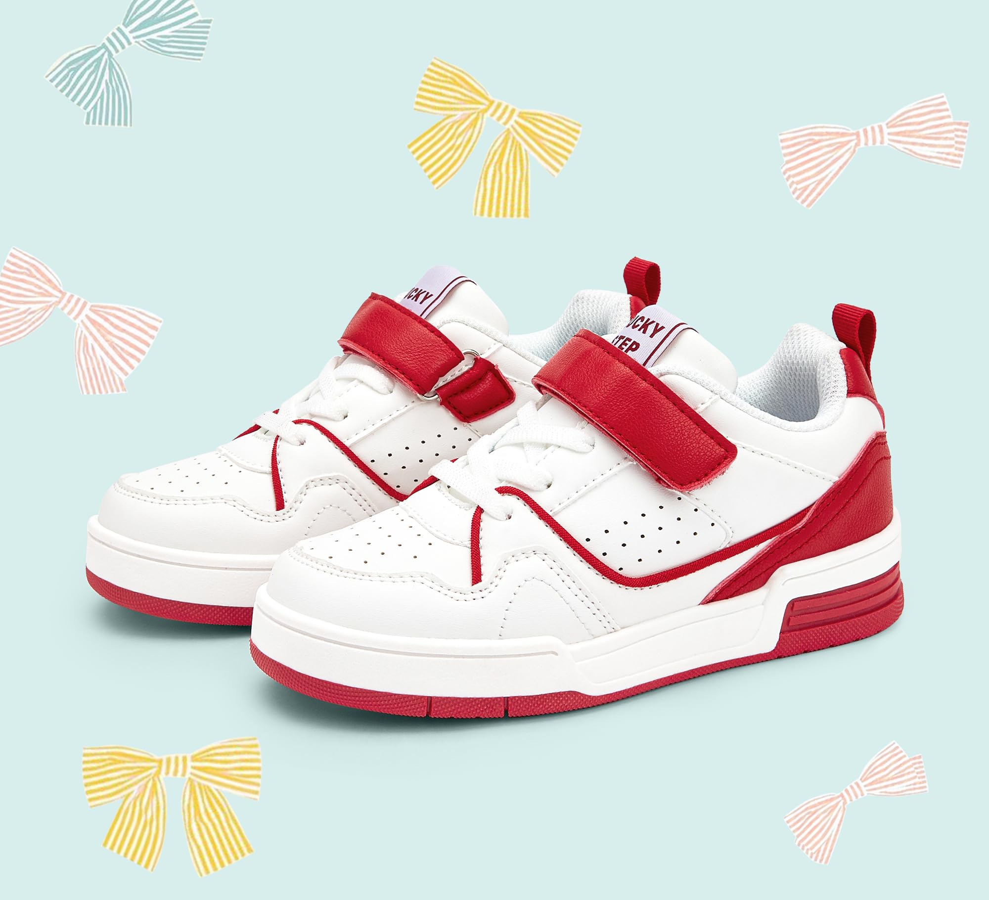 LUCKY STEP Zapatillas Slip-On para Niños – Cómodas y Casual, Zapatillas Bajas con Correa para Escuela, Tenis y Deporte, para Niños/Niñas