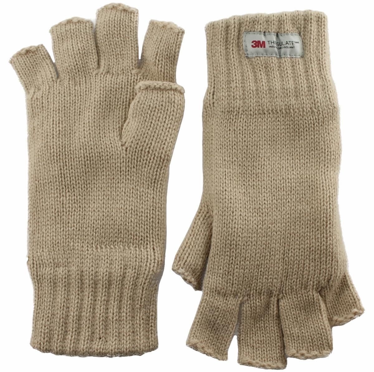 Ssp Hats Women's Natural Fingerless Knitted Gloves With Genuine 3M™ Thinsulate™ Lining - One Size