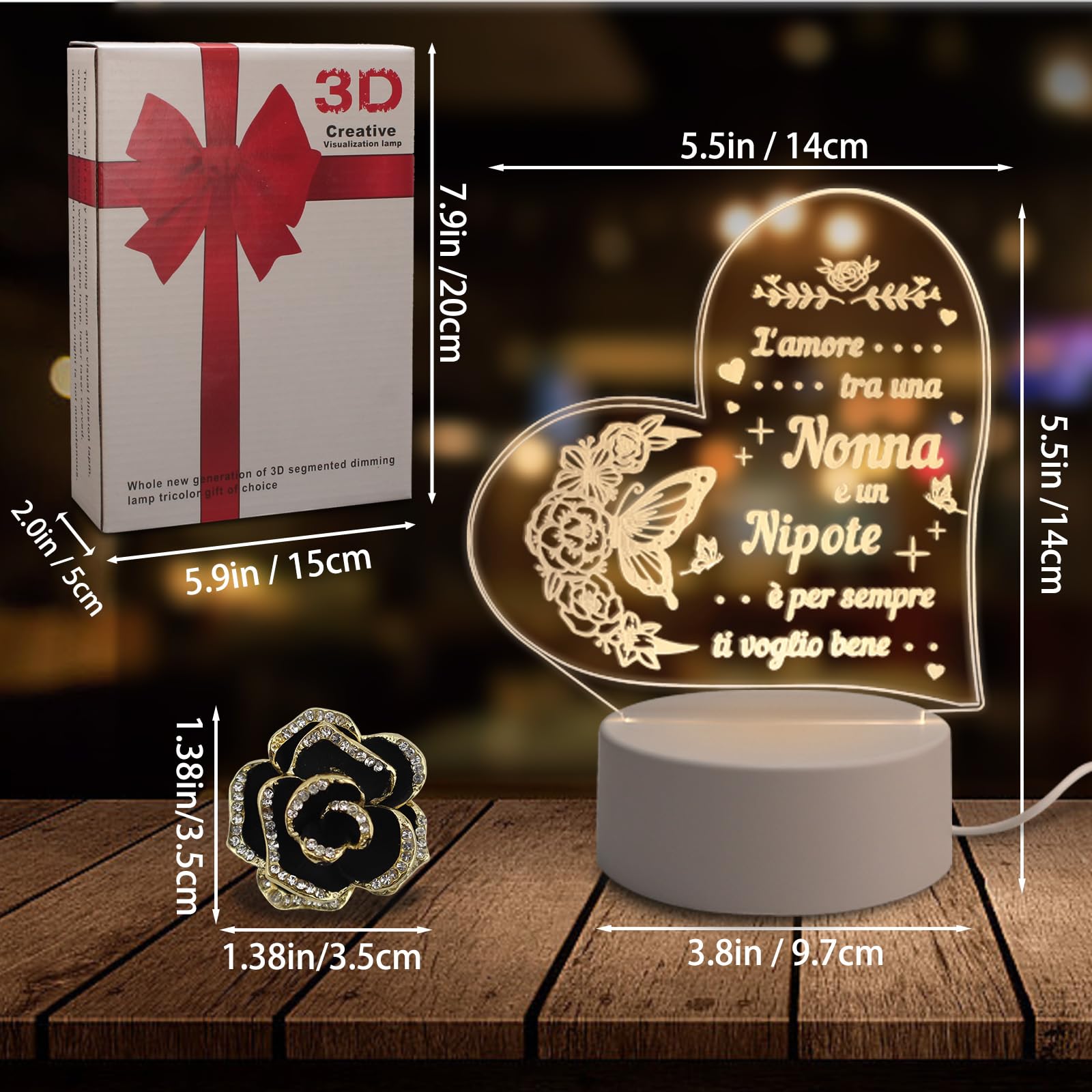 Son Gifts - Placca a forma di cuore per figlio, regalo di Natale o