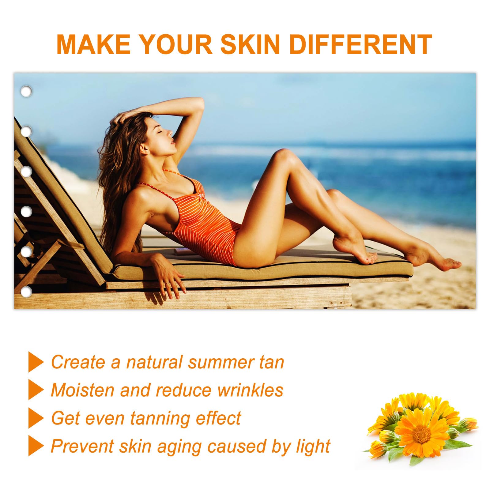 Gel abbronzante intensivo con olio di carota e cocco – Gel potenziatore dell'abbronzatura di lusso – Gel abbronzante naturale per prendere il sole all'aperto, formula resistente per (8 bottiglie)