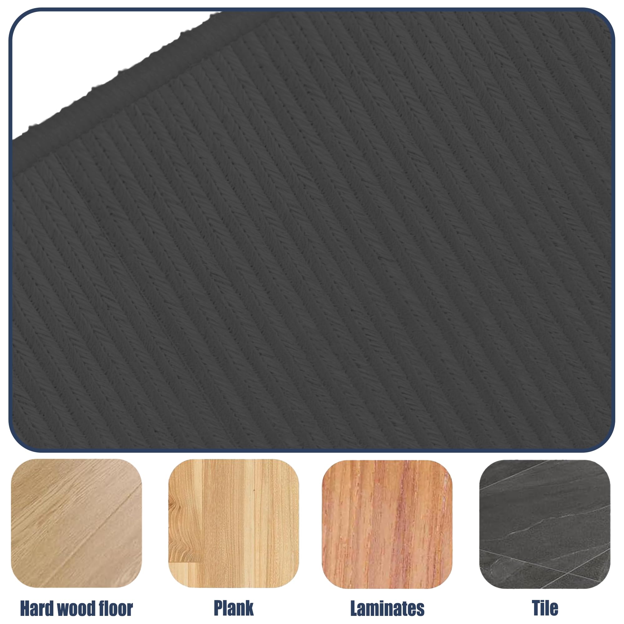 Protector Suelo Silla Ruedas 75 x 100 cm Resistente a Los Arañazos Alfombrillas para Sillas de Oficina Material Resistente y Duradero Silla de Escritorio para Laminado, Gris Oscuro