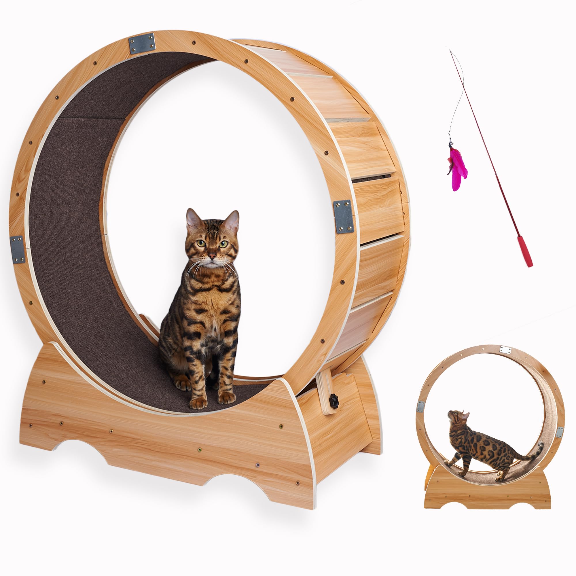 Rueda de Ejercicio para Gatos | Lo Último en Ruedas de Correr | Juguete Divertido para Su Amigo Felino | Accesorios para Gatos | Rueda Giratoria para Gatos | Alfombrilla de Juego para Gatos