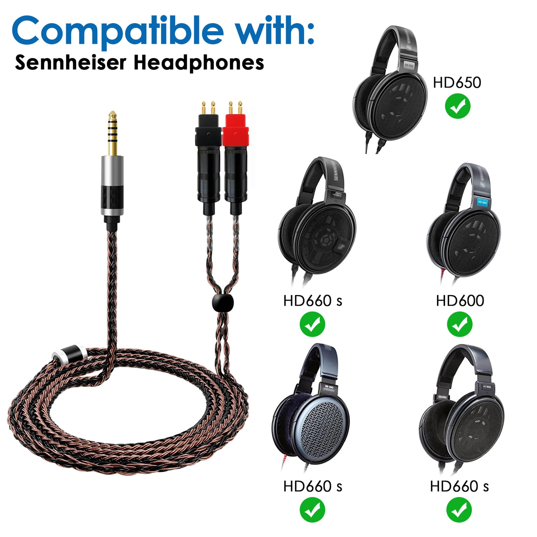 【てんてん】 Amazon.com: 4.4mm Balanced Headphone Cable Gen 2 Compatible with